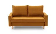 Sofy i kanapy - Sofa z funkcją spania, Bellis, 150x90x75 cm, miodowy - miniaturka - grafika 1