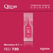 Pozostałe akcesoria kosmetyczne - Jednorazowy pigment do makijażu permanentnego ust Bioevolution Red 730 Qline Pro 0,7ml monodose - miniaturka - grafika 1