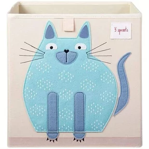 3 Sprouts Pudełko na Zabawki Kot Blue - Pojemniki na zabawki - miniaturka - grafika 1