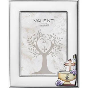 Ramka na chrzest srebrna pamiątka chrztu kolorowe zdobienia Rozmiar: 13x18 cm SKU: VL51111/4LCOL - Pamiątka Chrztu Świętego - miniaturka - grafika 1