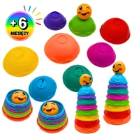 Sortery dla dzieci - PIRAMIDKA dla DZIECI grzechotka składana MISECZKI dla maluchów 6 miesięcy + - miniaturka - grafika 1