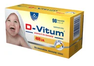 Witaminy i minerały - Oleofarm SP. Z O.O. D-Vitum 400 dla noworodków, niemowląt i dzieci 90 kapsułek 8606212 - miniaturka - grafika 1