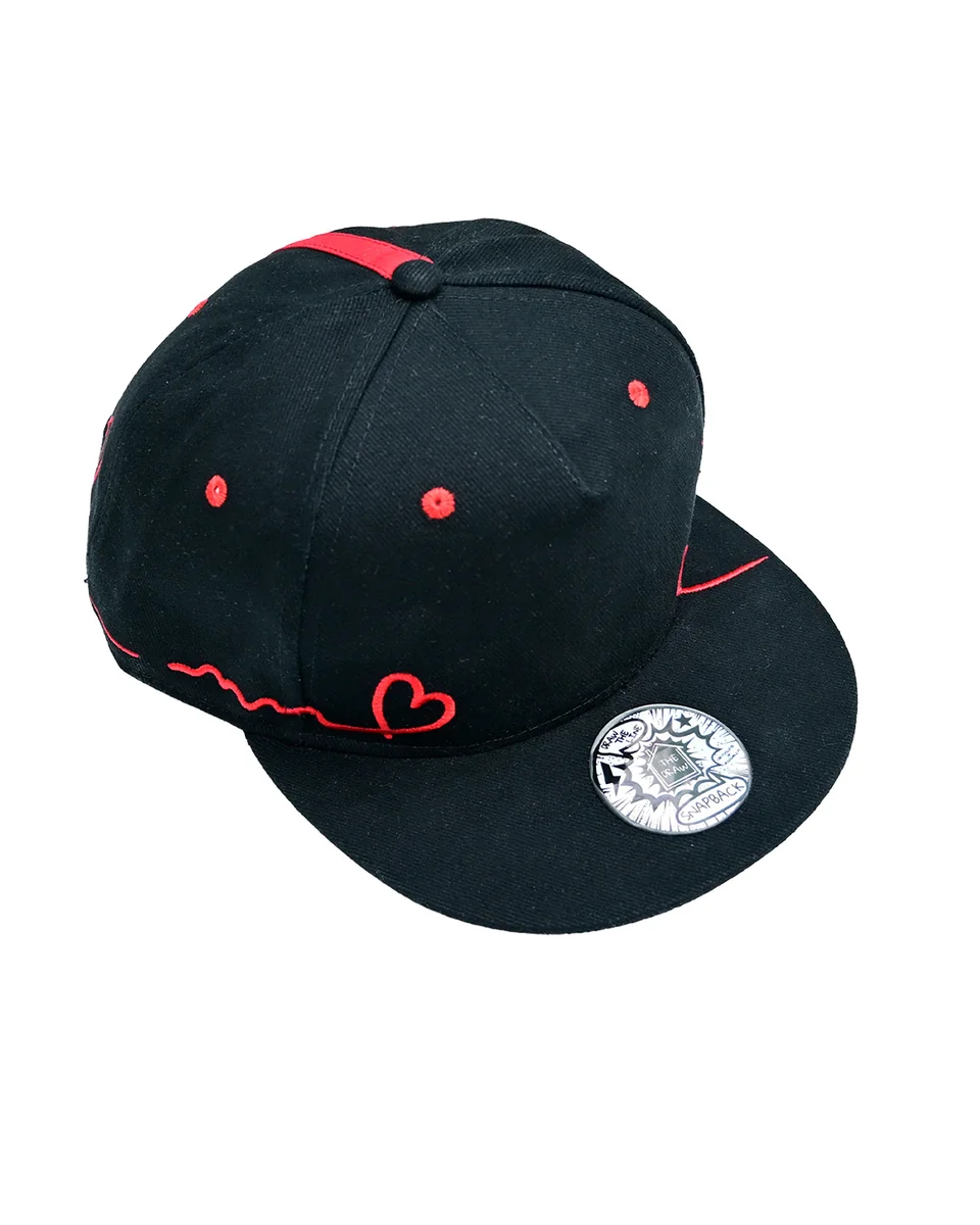 Czapka z daszkiem Snapback Heart Lines Czarna