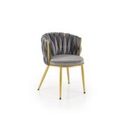 Krzesła - Krzesło Metalowe K-517 Złoty / Popiel Halmar - miniaturka - grafika 1