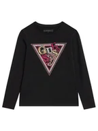 Bluzki damskie - Guess Bluzka J5BI13 J1314 Czarny Regular Fit - miniaturka - grafika 1