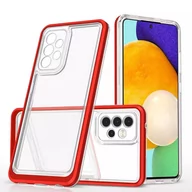 Etui i futerały do telefonów - Hurtel Clear 3in1 etui do Samsung Galaxy A73 żelowy pokrowiec z ramką czerwony - miniaturka - grafika 1