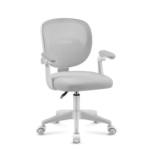 Fotel obrotowy Mark Adler Junior 3.0 Grey, z blokadą kółek, z regulacją wysokości, szary - Krzesła obrotowe dla dzieci - miniaturka - grafika 1