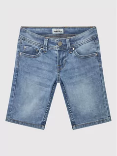 Spodenki męskie - Pepe Jeans Szorty jeansowe PB800692ML2 Niebieski Slim Fit - grafika 1