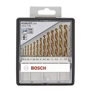 Bosch (O) 13-częściowy zestaw wierteł do metalu HSS-TiN Robust Line, 135° - Klucze i nasadki - miniaturka - grafika 1