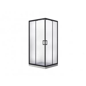 BESCO MKB-80-190-C MODERN BLACK kabina kwadratowa przejrzyste szkło 80 x 80 x 190 - Kabiny prysznicowe - miniaturka - grafika 1