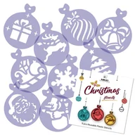 Ozdoby bożonarodzeniowe - Nakleo Zestaw szablonów do dekoracji ciasteczek Boże Narodzenie #1 - 9x9cm - miniaturka - grafika 1