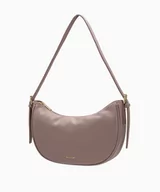 Torebki damskie - PUCCINI Taupe torebka typu bagietka z groszkowej ekoskóry - miniaturka - grafika 1