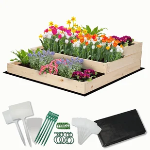 Skrzynia na warzywa warzywniak inspekt drewniany 90x90 ZESTAW ECO / Wamar-Sosenka - Szklarnie ogrodowe - miniaturka - grafika 1