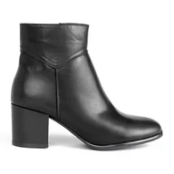 Botki damskie - Czarne botki na słupku Sergio Leone - miniaturka - grafika 1