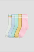 Skarpetki dla dzieci - H & M - Skarpety 5-pak - Różowy - H&M - miniaturka - grafika 1
