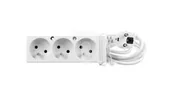 Listwy zasilające - jonex Przedłużacz 3-gniazda z/u 16A 5m OMY 3x1,5 biały PS-370 PS-370 5,0m/3x1,5 - miniaturka - grafika 1