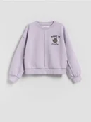 Bluzy dla dziewczynek - Reserved - Bluza Pusheen - lawendowy - miniaturka - grafika 1