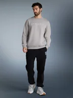 Bluzy męskie - 4F Bluza dresowa nierozpinana bez kaptura męska - szara XXL - miniaturka - grafika 1