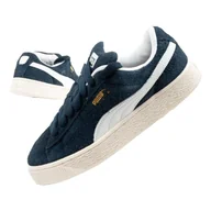 Buty trekkingowe damskie - Buty sneakersy damskie Puma Suede XL Hairy skóra modne granatowe - miniaturka - grafika 1