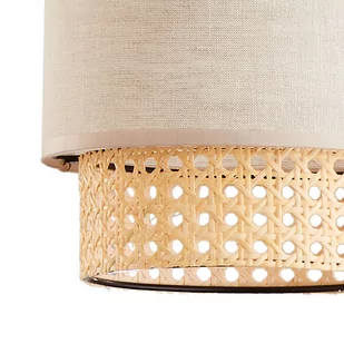 Kinkiet z 20 cm ażurowym ratanowym kloszem TK 6302 z serii BOHO - Lampy ścienne - miniaturka - grafika 3