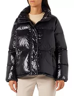 Kurtki damskie - GANT Damska kurtka D1. Cropped DOWN kurtka, czarna (Ebony Black), XL - miniaturka - grafika 1