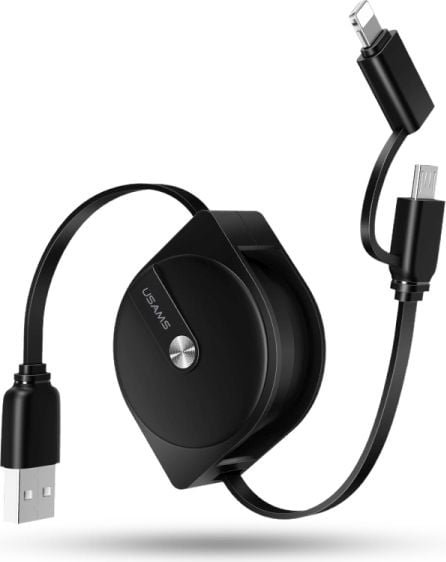 Kabel USB Usams USB-A - 1 m Czarny SJ192USB01