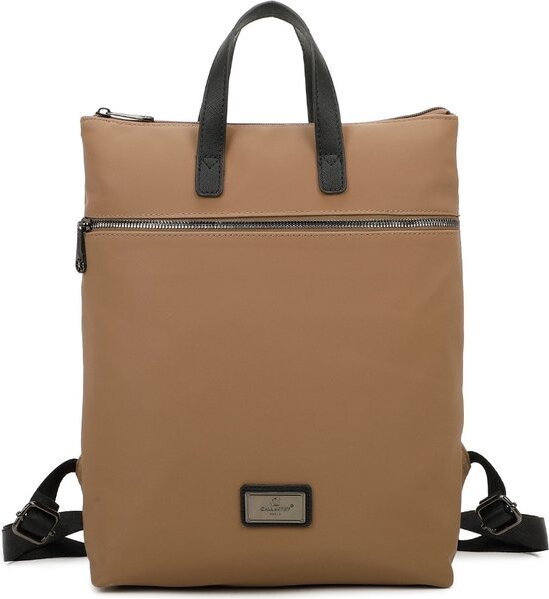 Plecak damski Gallantry - Stylowa torba do szkoły i pracy w kolorze taupe - Praktyczna i elegancka