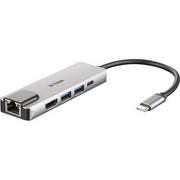 Adaptery i przejściówki - D-Link Adapter USB Typ-C USB Typ-C/HDMI/RJ-45/USB 0.17 m - miniaturka - grafika 1