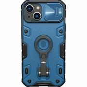 Etui i futerały do telefonów - Nillkin Etui z ochroną aparatu CamShield Armor Pro do iPhone 14 niebieskie - miniaturka - grafika 1