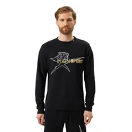 Bluzy męskie - Bluza męska Plein Sport Crew Neck Sweater czarna klasyczna sportowa-S - miniaturka - grafika 1