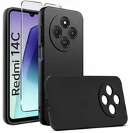 Etui i futerały do telefonów - Etui do Xiaomi Redmi 14C CASE SOFT MATT PLECKI MATOWE + SZKŁO OCHRONNE 9H - miniaturka - grafika 1