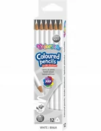 Kredki, ołówki, pastele i pisaki - Kredki ołówkowe trójkątne białe 12 szt. Colorino Kids 86570PTR - miniaturka - grafika 1