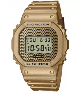 Zegarek Zegarek G-SHOCK DWE-5600HG-1ER G-SHOCK HIP HOP GOLD CHAIN BOX SET - Zegarki męskie - miniaturka - grafika 2