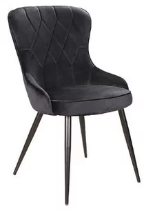 Krzesło Lotus Velvet Czarny / Bluvel 19 Czarny - Krzesła - miniaturka - grafika 1