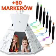 Markery do tablic - Extralink Zestaw Markery 60 szt + Zabawka Teepee - miniaturka - grafika 1