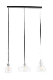 Kaspa Lampa wisząca Longis czarna 3 klosze 10522309 - Lampy sufitowe - miniaturka - grafika 1