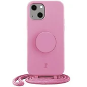 Etui i futerały do telefonów - Just Elegance Etui PopGrip do Apple iPhone 14 Różowy - miniaturka - grafika 1