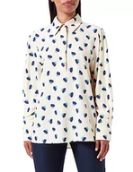 Bluzki damskie - Seidensticker Damska bluzka z długim rękawem Regular Fit, turkusowy, 38 - miniaturka - grafika 1