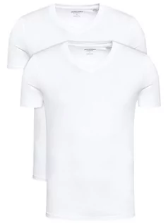 Koszulki męskie - Jones Jack Komplet 2 t-shirtów Basic 12133914 Biały Comfort Fit - grafika 1