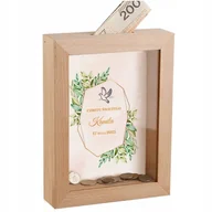 Skarbonki - SKARBONKA DREWNIANA NA CHRZEST ŚWIĘTY PREZENT NA CHRZEST DZIECKA DEKORACJA - miniaturka - grafika 1