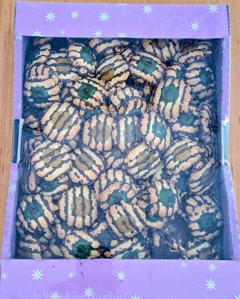 Ciastka kruche z marmoladą wieloowocową z polewą kakaową 2,5 kg