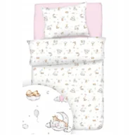 Pościel dla dzieci - Pościel Dziecięca 90x120 + 50x60 Miśki Na Księżycu Biel Polski Producent - miniaturka - grafika 1