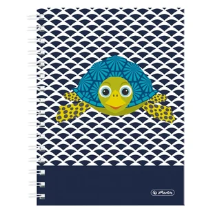 Herlitz 50039180 notatnik A5 100 ark. Niebieski, Biały - Notesy i bloczki - miniaturka - grafika 1