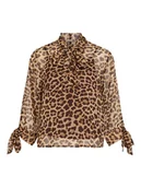 Bluzki damskie - Vila Bluzka w kolorze jasnobrązowym - miniaturka - grafika 1