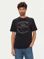 Koszulki męskie - Napapijri T-Shirt S-Bald NP0A88SF Czarny Regular Fit - miniaturka - grafika 1