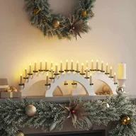 Oświetlenie świąteczne - vidaXL Świąteczny Łuk Świec z 10 Świecami LED 3 pcs Biały - miniaturka - grafika 1
