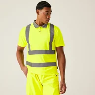 Koszulki sportowe męskie - Regatta Professional Men's Hi-Vis Pro Contract Polo Yellow, Rozmiar: 4XL - miniaturka - grafika 1