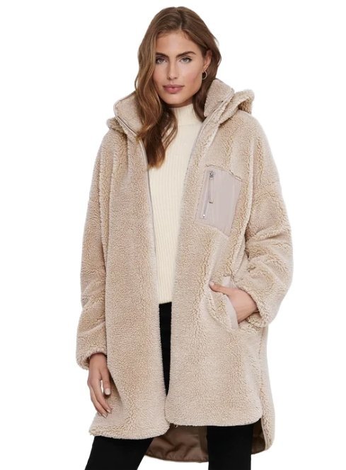 ONLY KURTKA DAMSKA BEŻOWA Z KAPTUREM PRZEJŚCIÓWKA L/XL 6BA