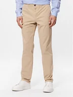 Spodnie męskie - United Colors Of Benetton Spodnie materiałowe 4DKH55I18 Beżowy Slim Fit - miniaturka - grafika 1