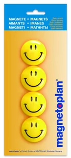 MAGNETOPLAN Magnesy HAPPY FACE SMILE 30mm 6szt 16672 - Dekoracje domu - miniaturka - grafika 1
